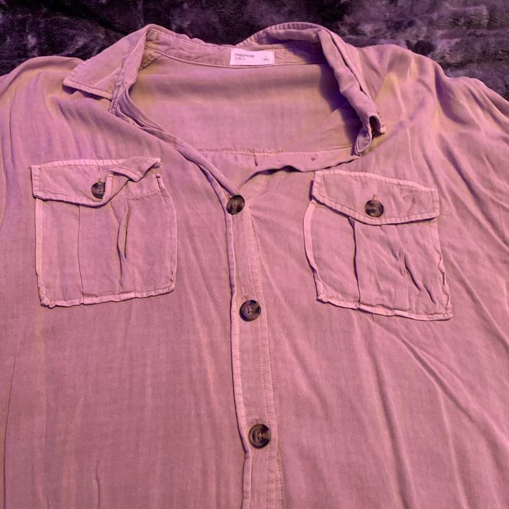 T shirt blouse tan